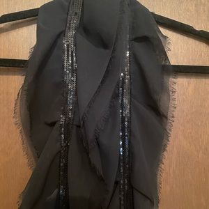 Candies black sheer and sequin dressy scarf